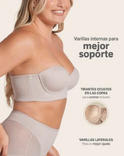 2-Pack Bras 360: Strapless Longline Contouring Bras -Leonisa Sale Store 011911 802 1200x1500 2024 DIS sp 1 lang es
