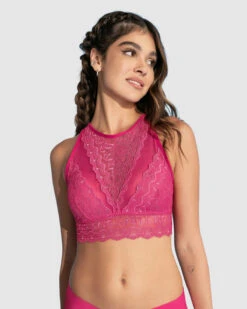 High-neck Unlined Lace Crop Top Wireless Bralette -Leonisa Sale Store 015807 333 1200X1500 1