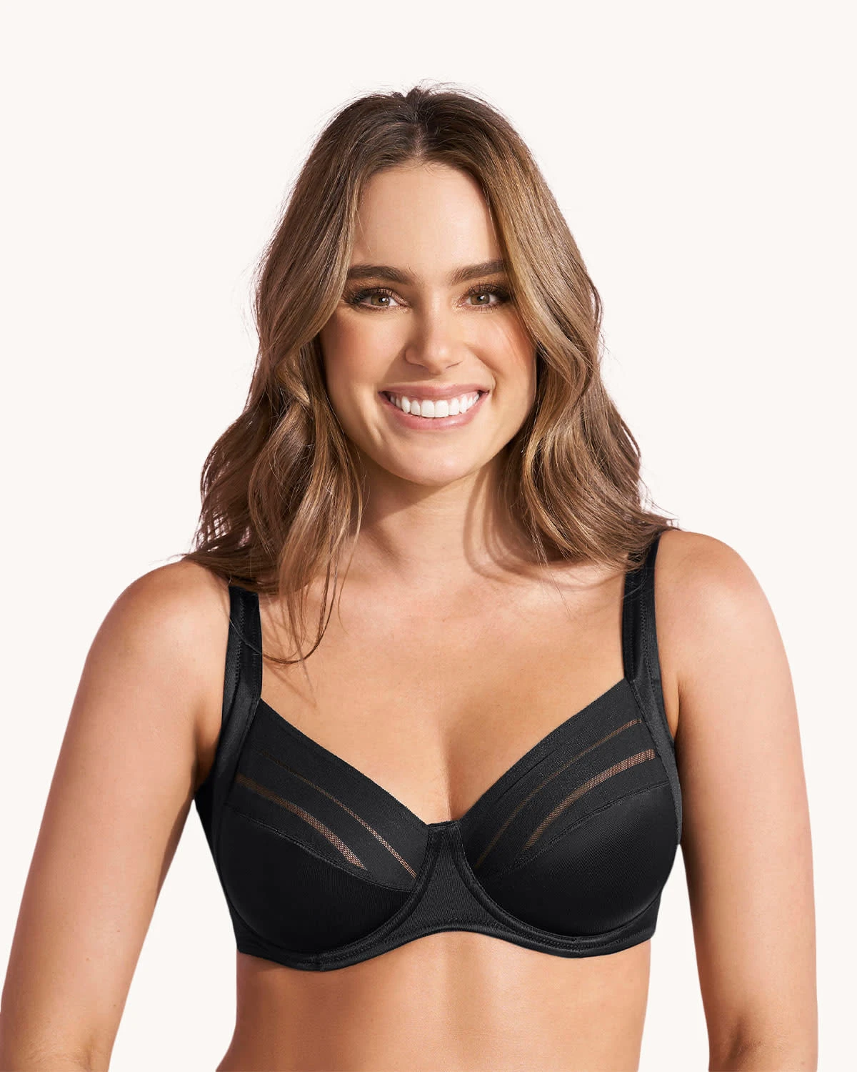 Lace Stripe Natural Support Classic Bra 1 Lace Stripe Natural Support Classic Bra