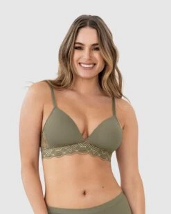 Comfy Deep V-neck Lace Accent Bralette -Leonisa Sale Store 091032 606 1200X1500 1