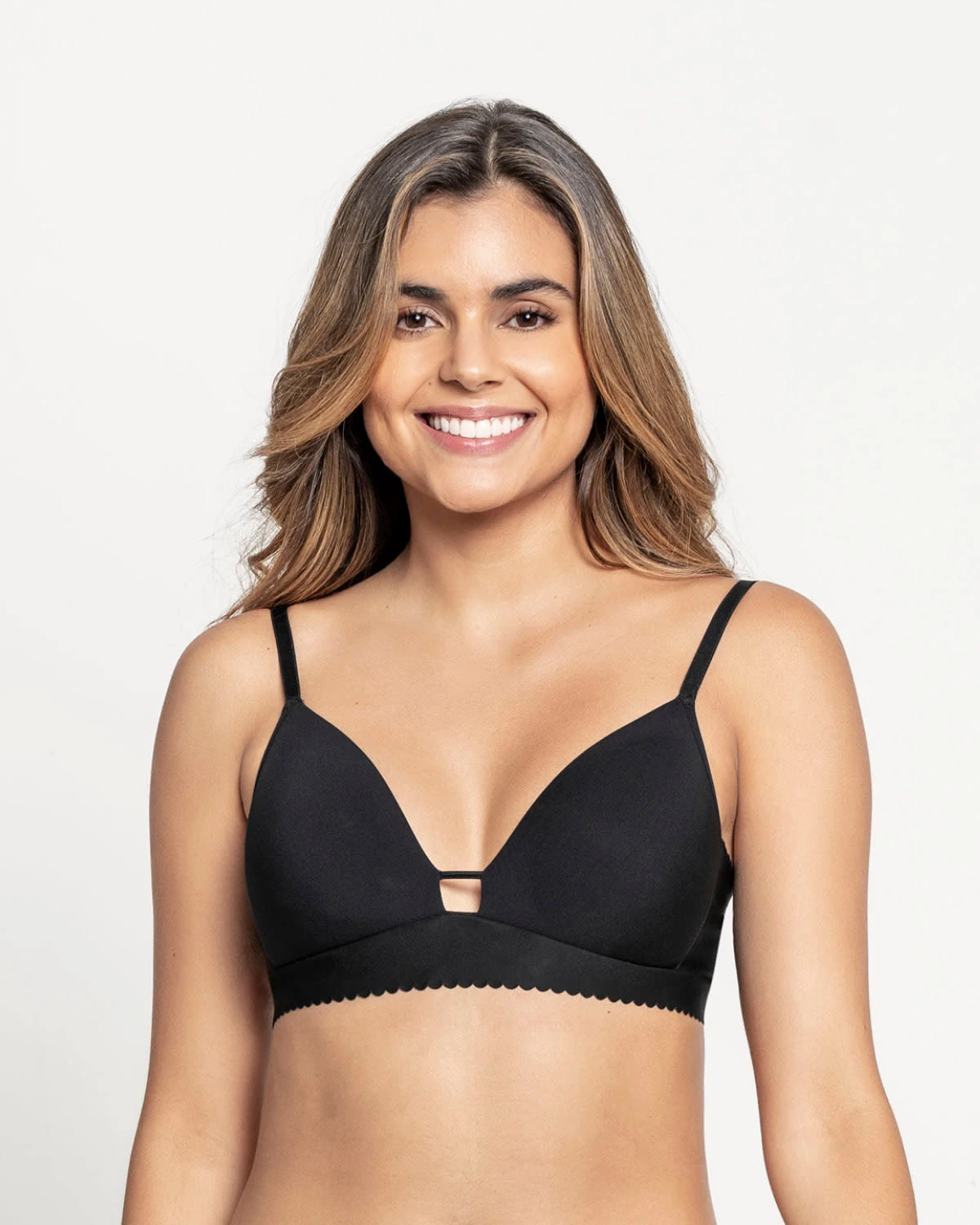 Plunge Wireless Scalloped Trim Bra The Perfect Comfort Bra 1 Plunge Wireless Scalloped Trim Bra The Perfect Comfort Bra