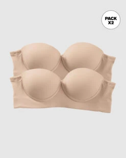 2-Pack Bras 360: Strapless Longline Contouring Bras