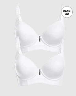 2-Pack High Profile Back Smoothing Bras With Soft Full Coverage Cups -Leonisa Sale Store 11970X2 000 1200X1500 1