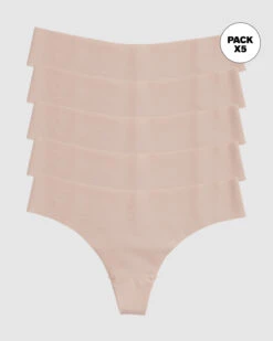 5-Pack No Ride-Up Seamless Thong Knickers -Leonisa Sale Store 12720X5 802 1200X1500 1