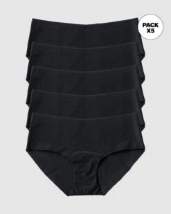5-Pack No Ride-Up Seamless Hiphugger Knickers
