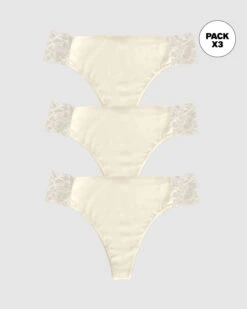 3-Pack Lace Side Seamless Thong Knickers -Leonisa Sale Store 12968X3 253 1200X1500 1