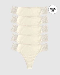 5-Pack Lace Side Seamless Thong Knickers -Leonisa Sale Store 12968X5 253 1200X1500 1