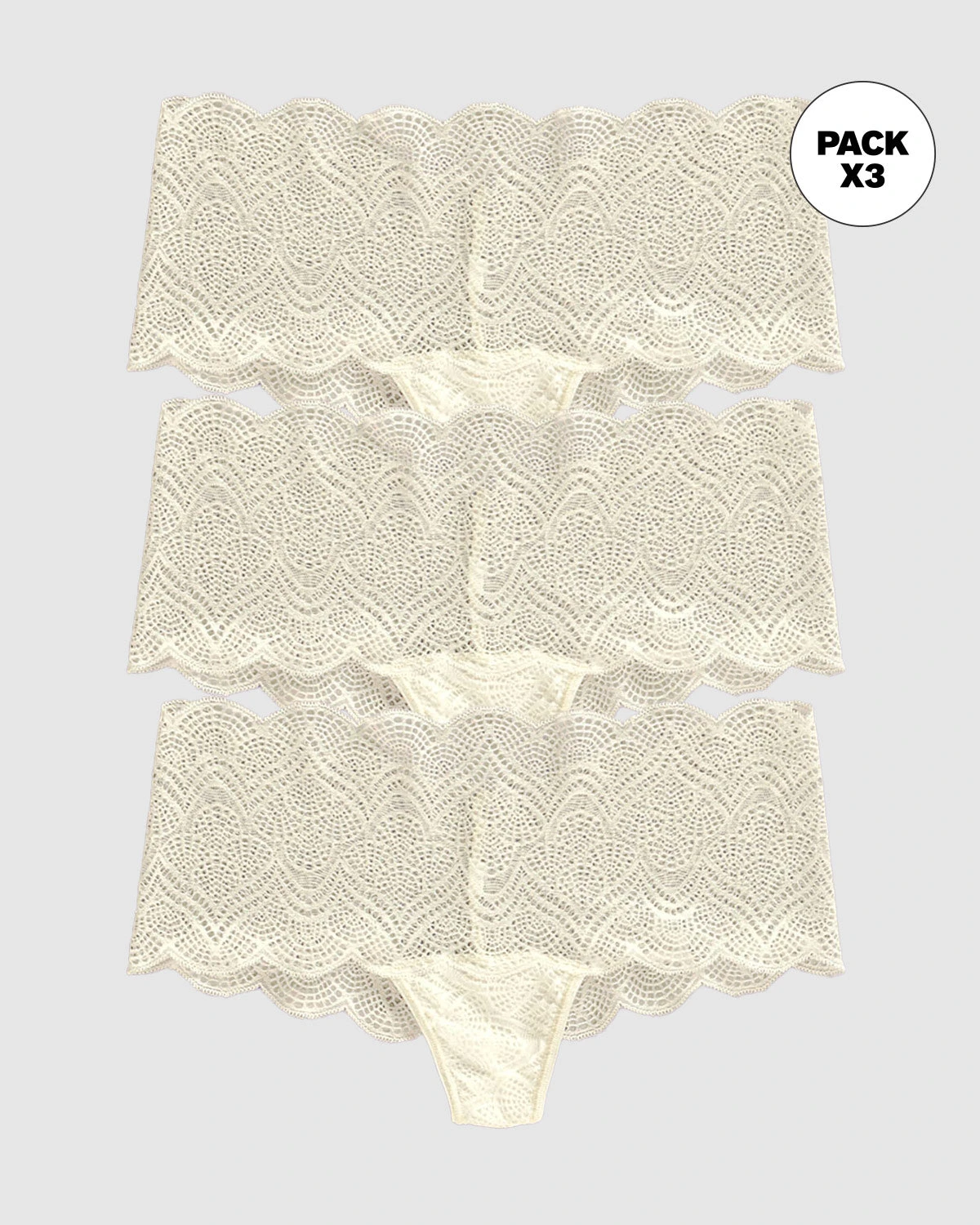 3-Pack Cheeky Lace Hipster Knickers 1 3-Pack Cheeky Lace Hipster Knickers