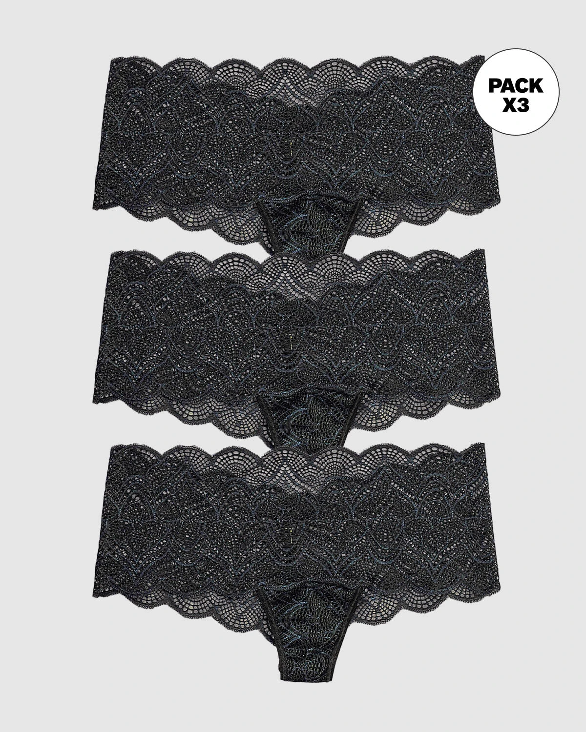 3-Pack Cheeky Lace Hipster Knickers 6 3-Pack Cheeky Lace Hipster Knickers - Image 6
