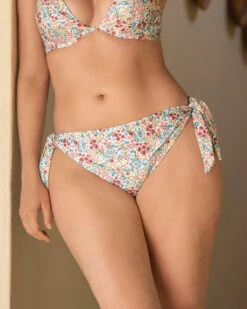 Eco Friendly Midrise Tie Up Bikini Bottom