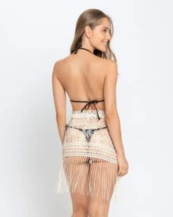 Jacquard Sheer Mesh Fringed Beach Cover-Up Sarong -Leonisa Sale Store 193403 018 1200X1500 usa 3