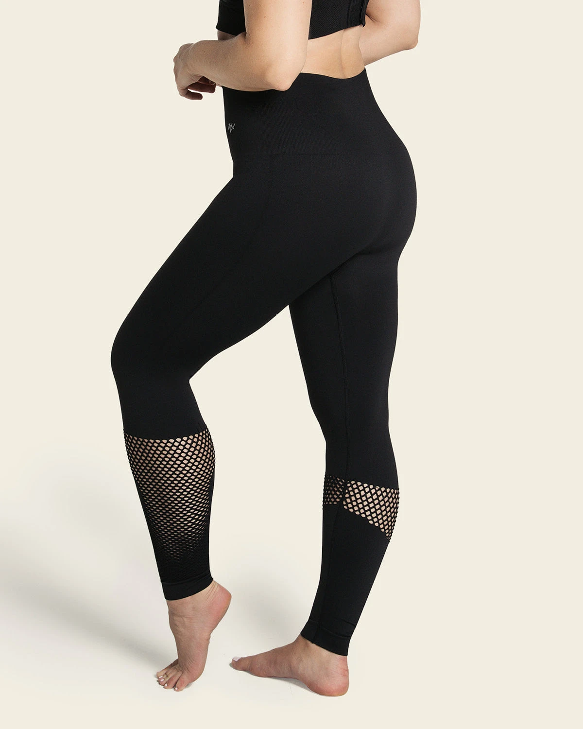 High Waist Sports Leggings Double-Layered Waistband & Breathable Legs 2 High Waist Sports Leggings Double-Layered Waistband & Breathable Legs - Image 2