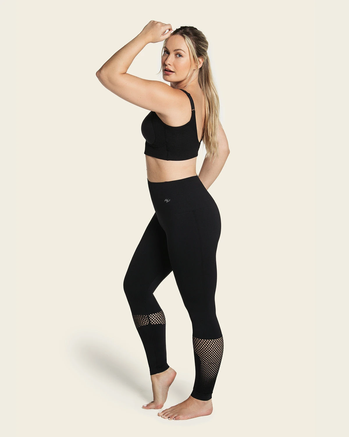 High Waist Sports Leggings Double-Layered Waistband & Breathable Legs 4 High Waist Sports Leggings Double-Layered Waistband & Breathable Legs - Image 4