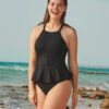 One-Piece Swimsuit Ruffled Waistline -Leonisa Sale Store 19A021 700 1200X1500 1