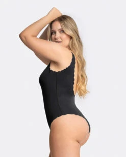 Scoop Back Cheeky Scalloped One-Piece Shaper Swimsuit -Leonisa Sale Store 19A045 700 1200X1500 usa 3