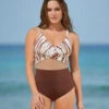 One-Piece Slimming Swimsuit With Contrast Print -Leonisa Sale Store 19A057M A21 1200X1500 1