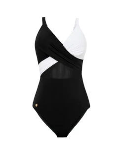 Cross-Front Contrast Graphic One-Piece Slimming Swimsuit -Leonisa Sale Store 19A057 700 1200x1500 2022 RENDER 1