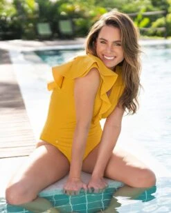 Ribbed One-Piece Slimming Swimsuit With Ruffles 20 Ribbed One-Piece Slimming Swimsuit With Ruffles -Leonisa Sale Store 19A103N 122 1200X1500 3