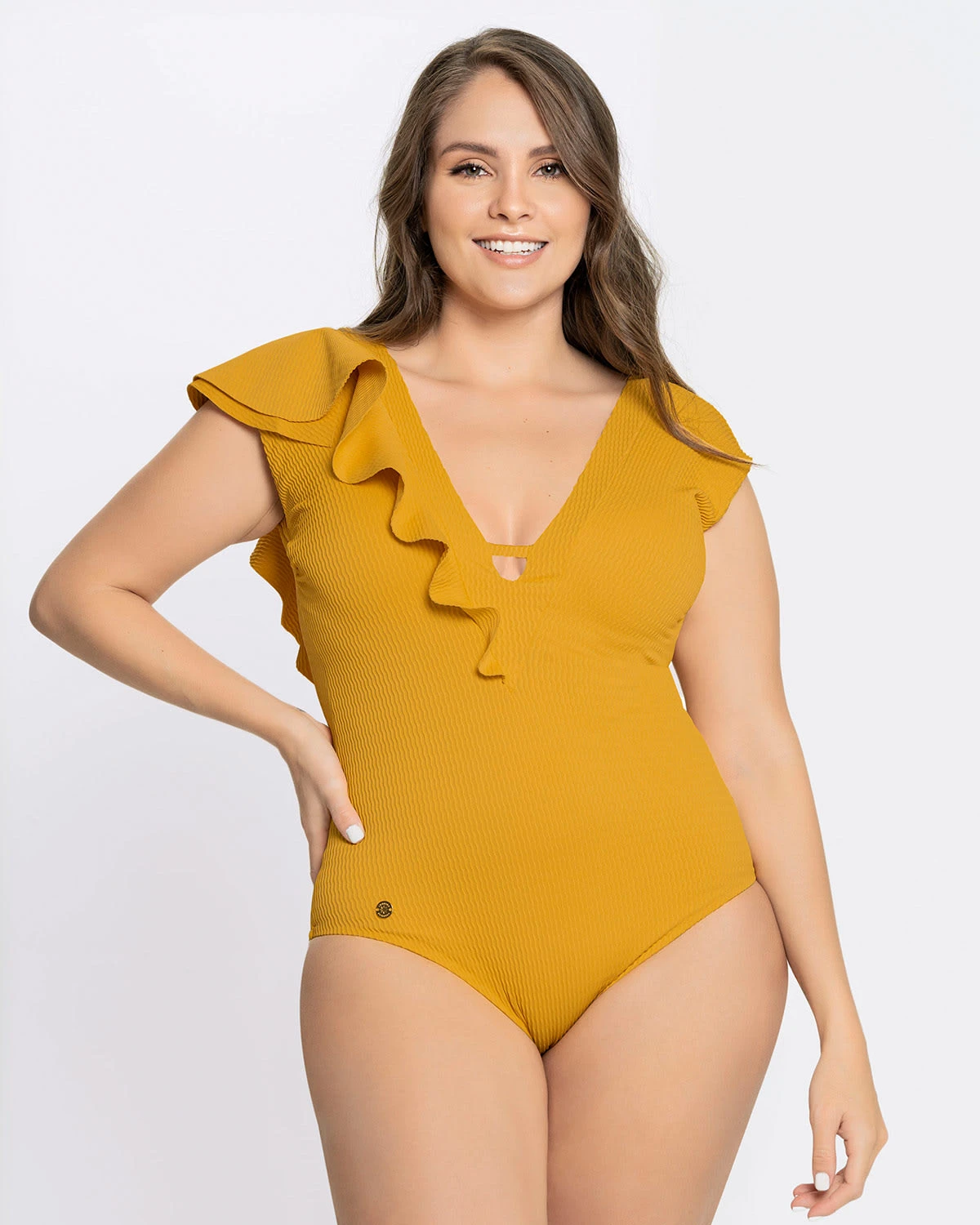 Ribbed One-Piece Slimming Swimsuit With Ruffles 11 Ribbed One-Piece Slimming Swimsuit With Ruffles - Image 11
