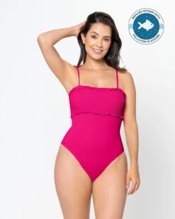 Eco-Friendly Recycled Nylon Swimsuit With Ruching -Leonisa Sale Store 19A110N 338 1200X1500 tg 1