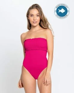 Eco-Friendly Recycled Nylon Swimsuit With Ruching