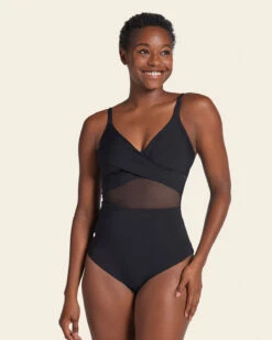 Contrast Detail One Piece Swimsuit With Slimming Compression -Leonisa Sale Store 19A124 700 1200x1500 1 e595903a 46e2 4884 b908 59e96b2bb386