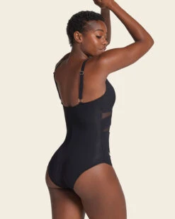 Contrast Detail One Piece Swimsuit With Slimming Compression -Leonisa Sale Store 19A124 700 1200x1500 4 9508183f 1e92 4773 8f42 f59c0a5f8650