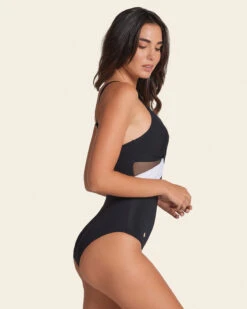 Contrast Detail One Piece Swimsuit With Slimming Compression -Leonisa Sale Store 19A124 701 1200x1500 3 f8876ad4 596a 4200 8137 437475a37820