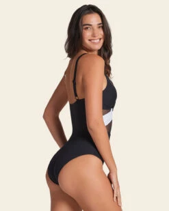 Contrast Detail One Piece Swimsuit With Slimming Compression -Leonisa Sale Store 19A124 701 1200x1500 4 bab77f00 bdeb 4615 aa9b 27f58ffbb128