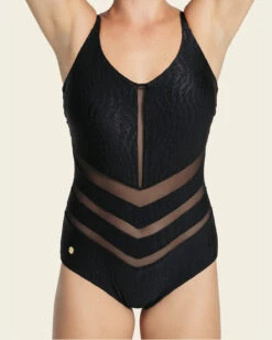 Slimming Swimsuit In Shiny And Textured Fabric 8 Slimming Swimsuit In Shiny And Textured Fabric -Leonisa Sale Store 19A125M 700 1200x1500 2023 4