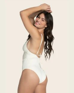 One Piece Swimsuit With Adjustable Straps And Back