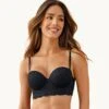 Lace Balconet-Style Push Up Bra With Wide Underbust Band